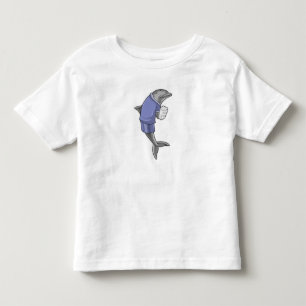 Dolphin as Secretary with Stack of paper Toddler T-Shirt