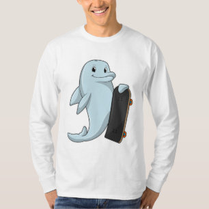 Dolphin as Skater with Skateboard T-Shirt