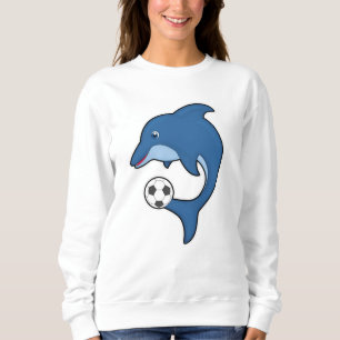 Dolphin as Soccer player with Soccer ball Sweatshirt
