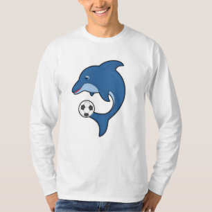 Dolphin as Soccer player with Soccer ball T-Shirt
