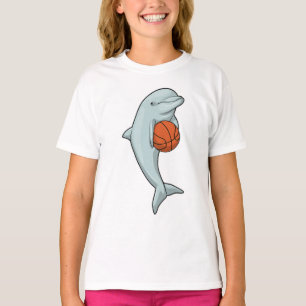 Dolphin at Basketball Sports T-Shirt