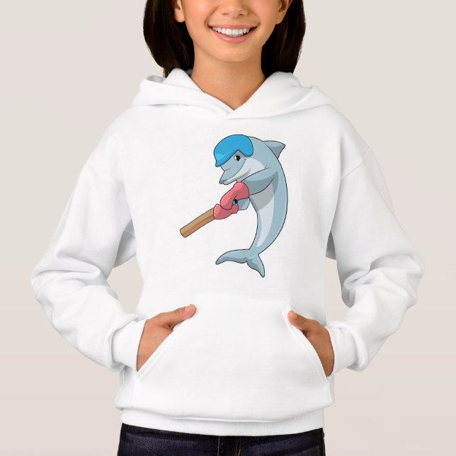 Dolphin at Cricket with Cricket bat (Front)