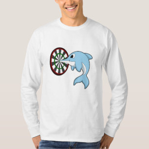 Dolphin at Darts with Dartboard T-Shirt