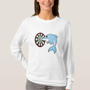 Dolphin at Darts with Dartboard T-Shirt