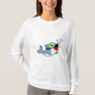 Dolphin at Diving with Water bubbles.PNG T-Shirt