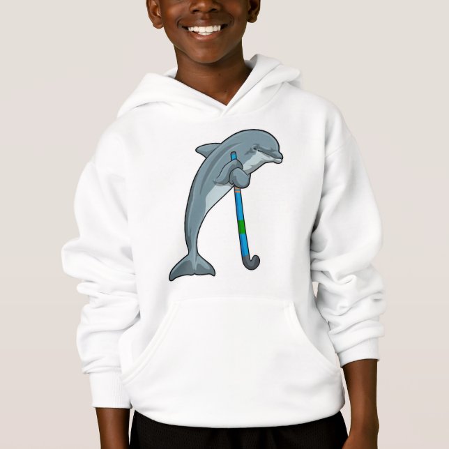 Dolphin at Hockey with Hockey stick (Front)