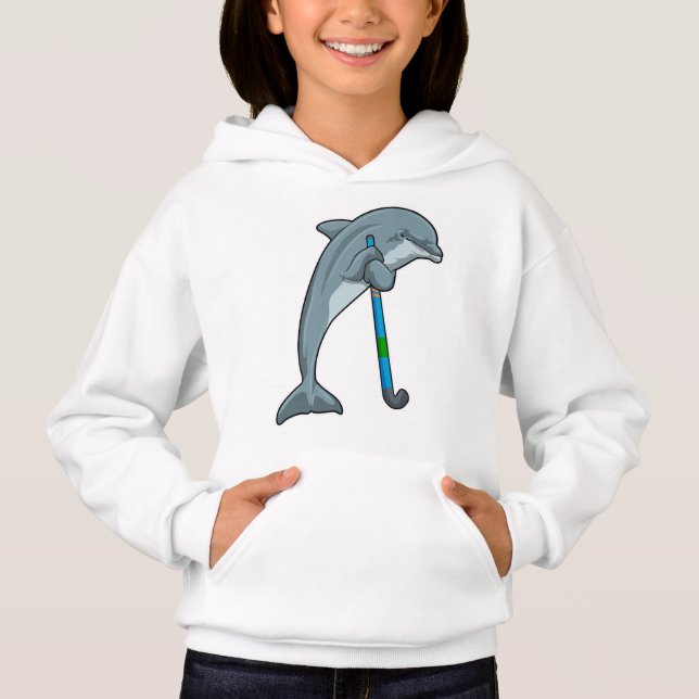 Dolphin at Hockey with Hockey stick (Front)