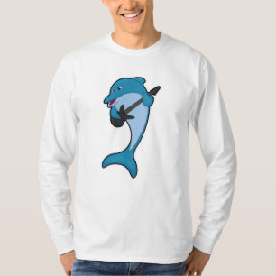 Dolphin at Music with Guitar T-Shirt