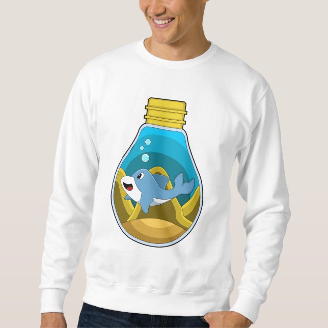 Dolphin at Swimming in Aquarium Sweatshirt (Front)