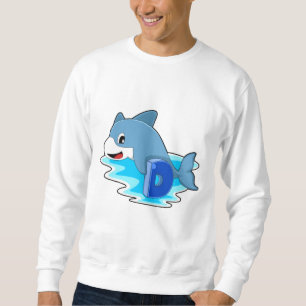 Dolphin at Swimming with Letter Sweatshirt