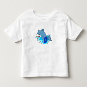 Dolphin at Swimming with Letter Toddler T-Shirt