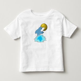 Dolphin at Swimming with Moon Toddler T-Shirt