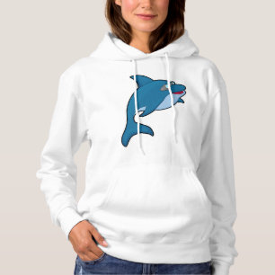 Dolphin at Swimming with Swimming goggles Hoodie