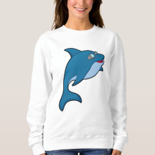 Dolphin at Swimming with Swimming goggles Sweatshirt