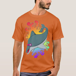 Dolphin at Swimming with Swimming goggles T-Shirt