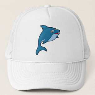 Dolphin at Swimming with Swimming goggles Trucker Hat