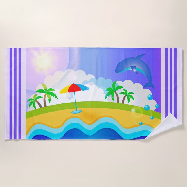 Dolphin at the Beach Towel (Front)