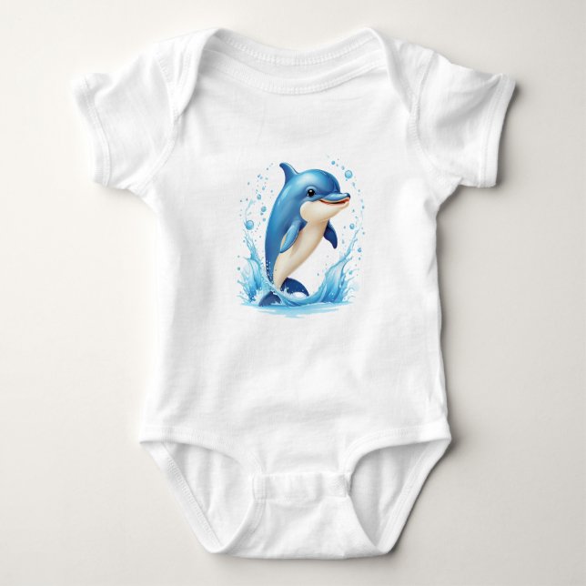 Dolphin Baby Bodysuit (Front)