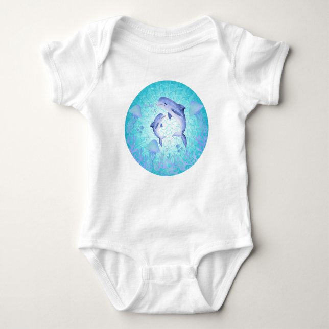 Dolphin Baby Bodysuit (Front)