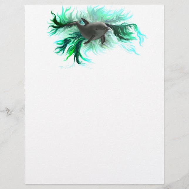 Dolphin Baby Custom Letterhead (Front)