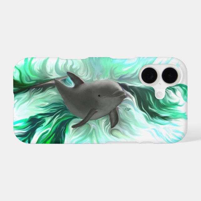 Dolphin Baby iPhone Case (Back Horizontal)