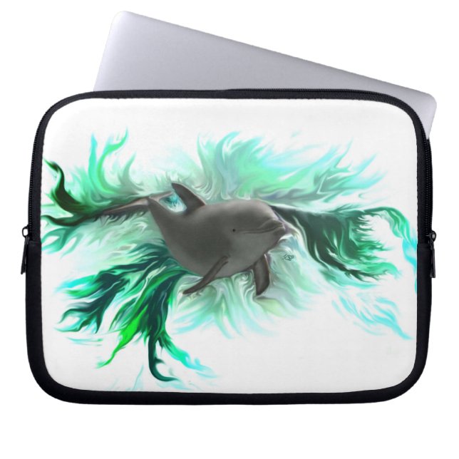 Dolphin Baby Laptop Sleeve (Front)