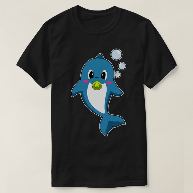 Dolphin Baby Pacifier T-Shirt (Design Front)