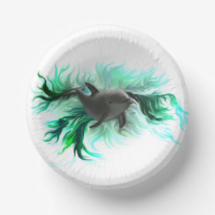 Dolphin Baby Paper Plate