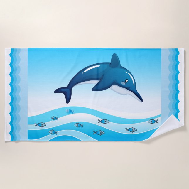 Dolphin Beach Towel (Front)