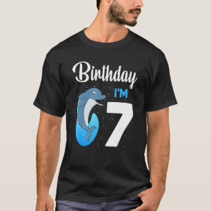 Dolphin Birthday 7 Year Old Kids Boys Girls Dolphi T-Shirt
