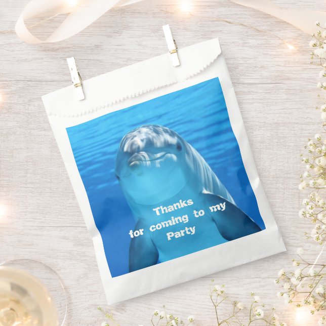 Dolphin Birthday Backyard Pool Party Favour Bags (Clipped)