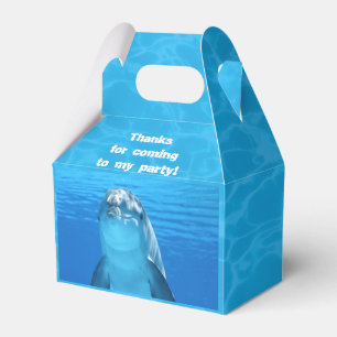 Dolphin Birthday Backyard Pool Party Favour Box