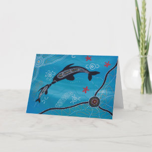 Dolphin & Calf Dreaming Card