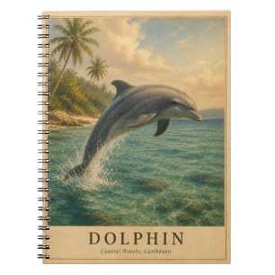 Dolphin Caribbean Waters VINTAGE Notebook