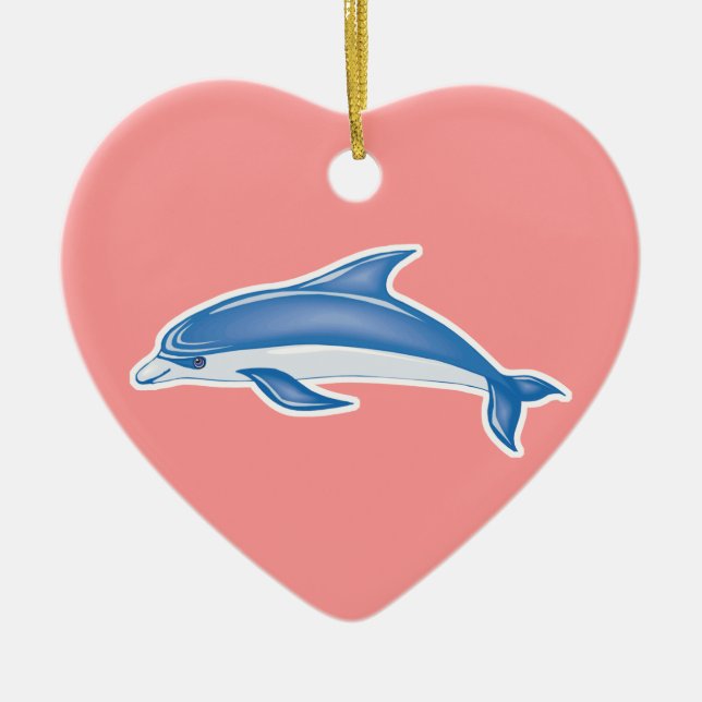 dolphin ceramic tree decoration (Front)
