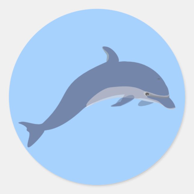 Dolphin Classic Round Sticker (Front)