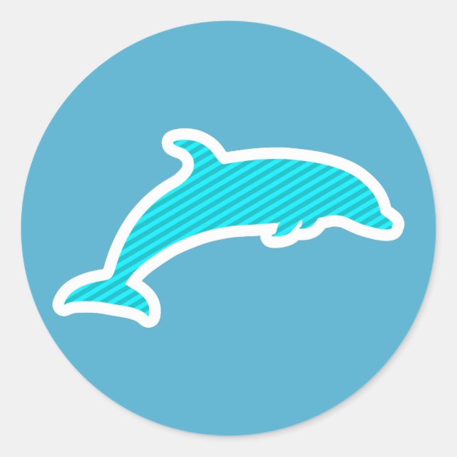 Dolphin Classic Round Sticker (Front)