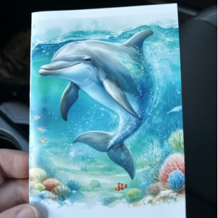 Dolphin Coastal Under the Sea Thank You Card