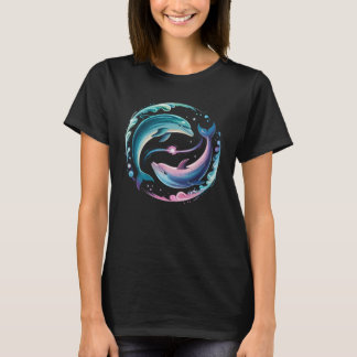 Dolphin Colourful Sea Ocean Animal Wildlife T-Shirt