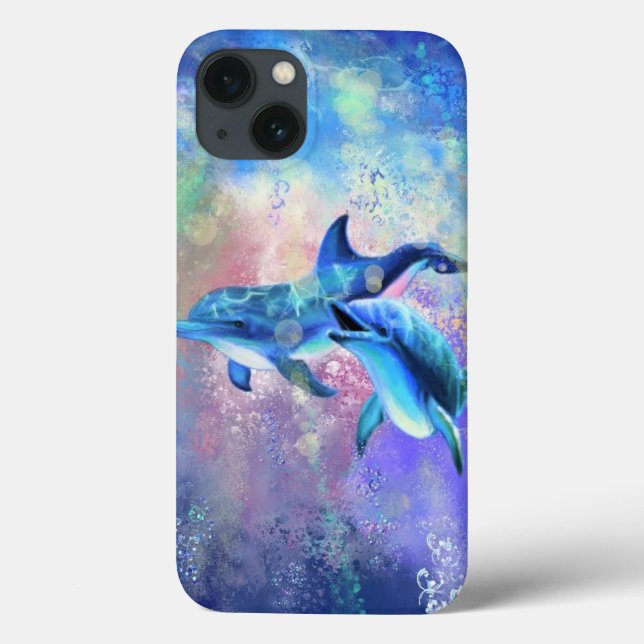 Dolphin Couple iPhone Cases (Back)