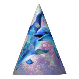Dolphin Couple Party Hat Happy Family