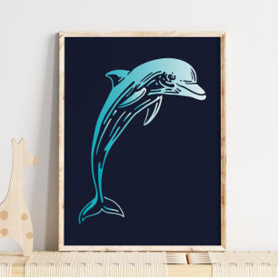 Dolphin Creature Print   Dolphin Wall Print