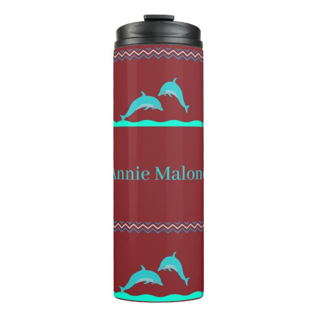 Dolphin Custom Water Thermal Tumbler (Front)