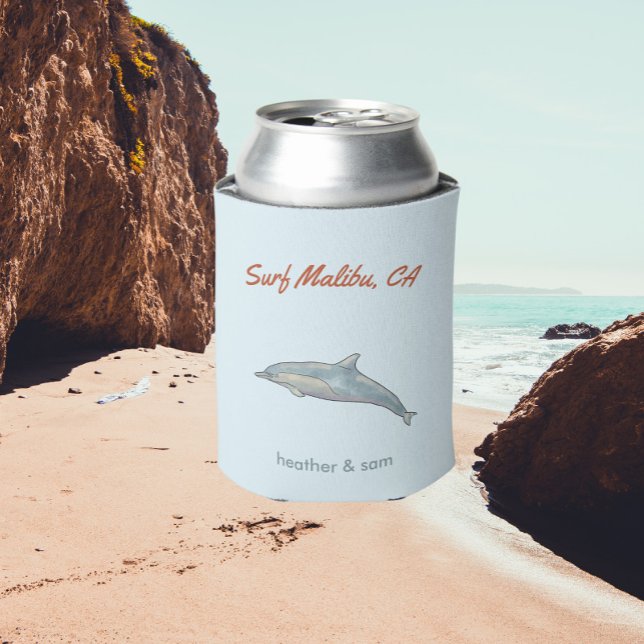 Dolphin Custom Wedding Can Cooler (Creator Uploaded)