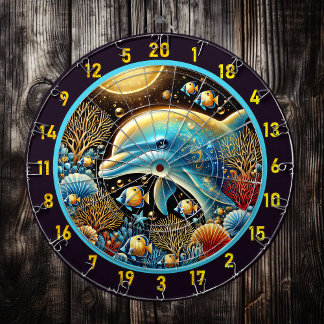 Dolphin Dance Coral Reef Dartboard