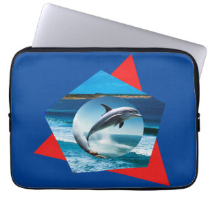 Dolphin Dancing On The Waves, Laptop Sleeve