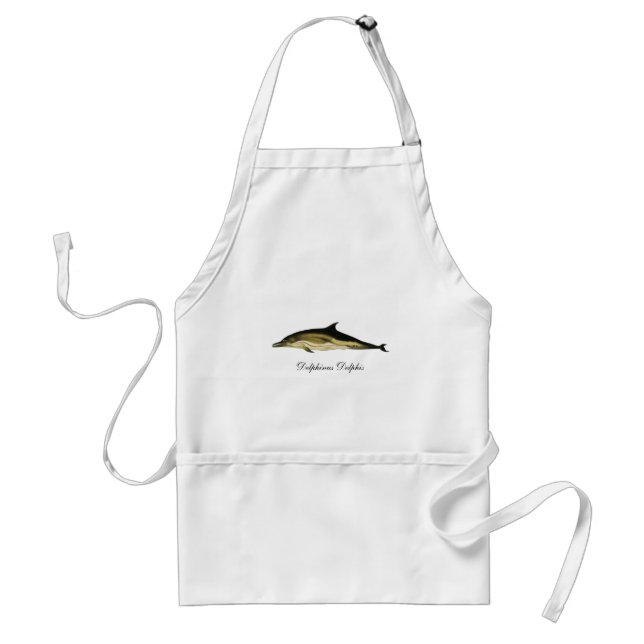 Dolphin Delphinus Delphis, Vintage Marine Animals Standard Apron (Front)