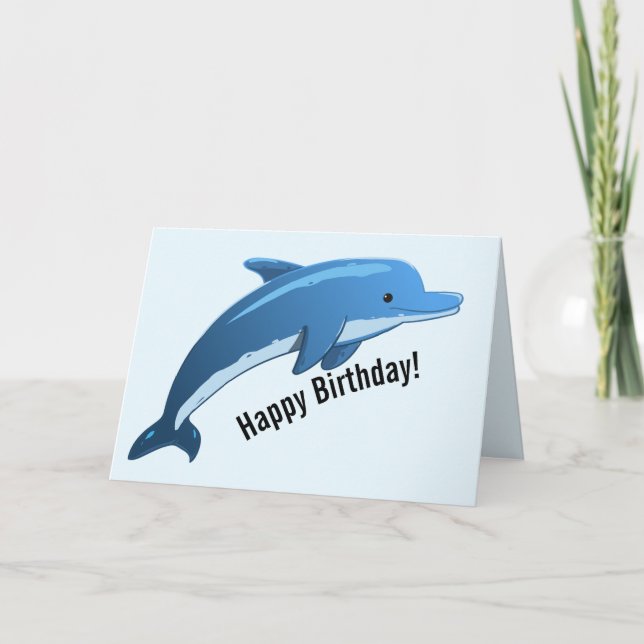 Dolphin Design Greeting Card (Front)