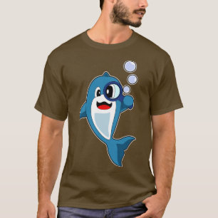 Dolphin Detective Magnifying glass T-Shirt