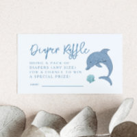 Dolphin Diaper Raffle Ticket